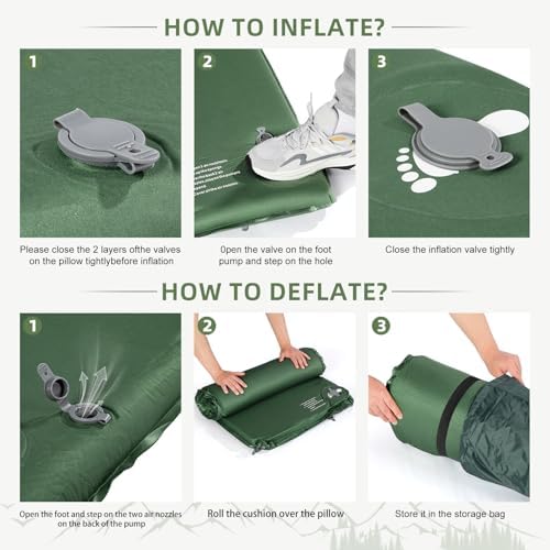 Wevelel Memory Foam Sleeping Pad for Camping and Travel