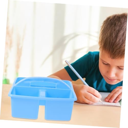 Stackable Plastic Caddy with Handle for Classroom Use