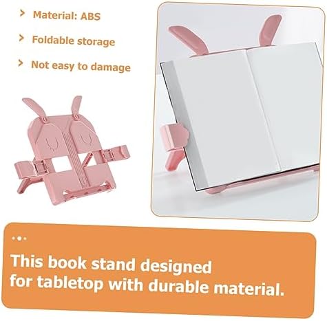 SEWACC Pink ABS Book Stand with Phone and Tablet Holder