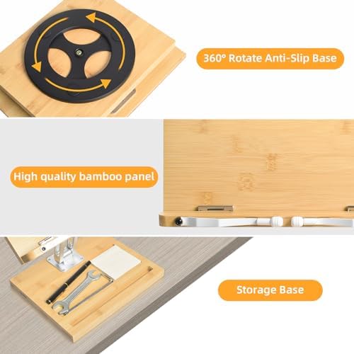 Adjustable 360 Book Stand with Elastic Page Clips