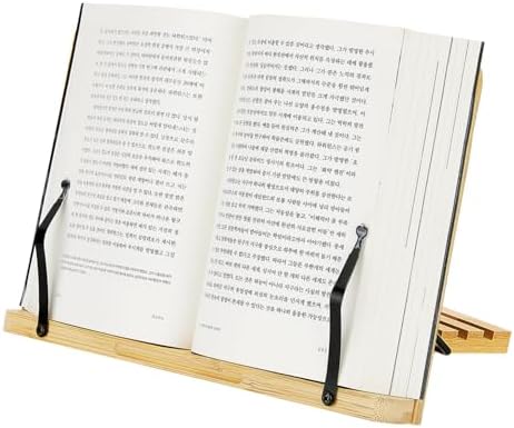 READBLISS Bamboo Book Stand - Adjustable Lightweight