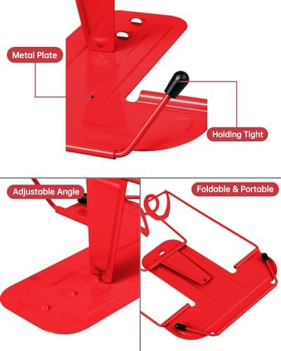 Honagu Adjustable Metal Book Stand - Red 1