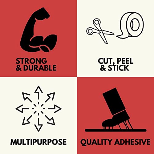PSBM Red Poly Bag Tape Kit 6 Rolls Dispenser