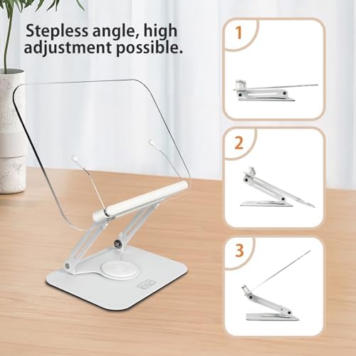 HCSHWILL Adjustable Book Stand with 360 Swivel Base 1