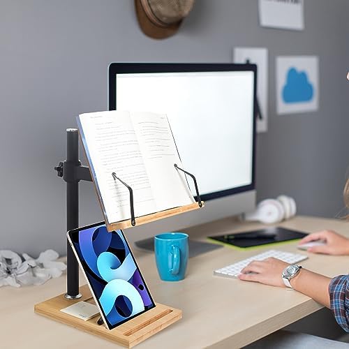 Wishacc Adjustable Book Stand with Pad and Phone Slot 1