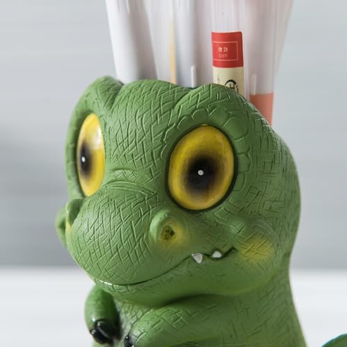 Cute Dinosaur Pen Holder - Unique Desk Organizer for Kids and Adults