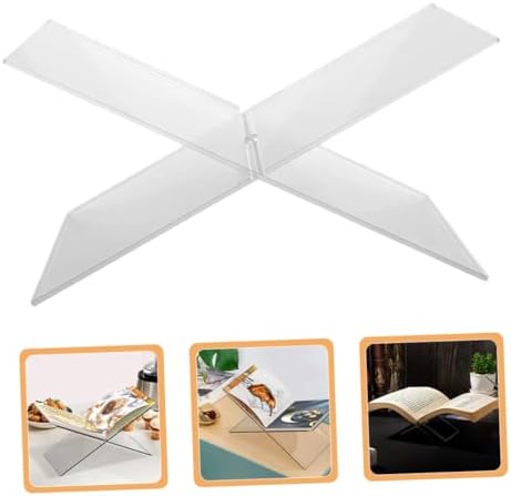 NAMOARLY Acrylic Book Stand for Kitchen and Reading