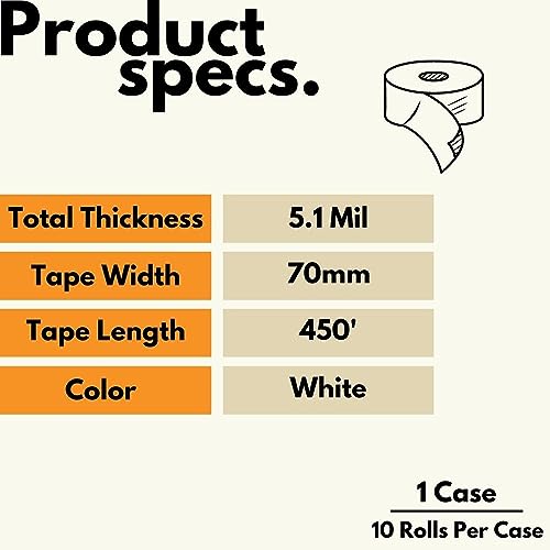Wolverine 41 White Kraft Paper Packing Tape 10-Pack