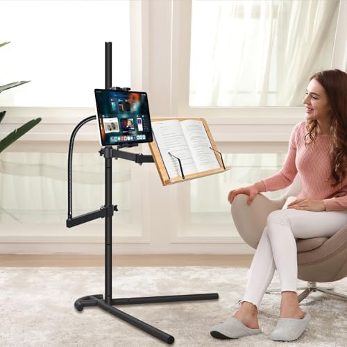 Wishacc Adjustable Book Stand with Tablet Holder 1