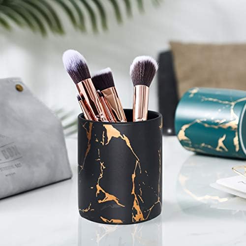 WAVEYU Marble Pencil Holder for Girls Desk