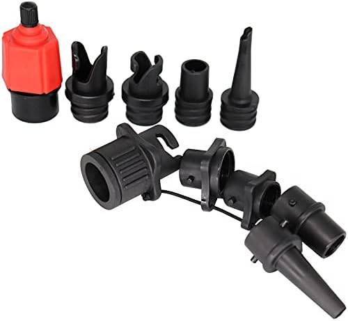 BUENNUS 9 Nozzle Air Compressor Adapter - Black Portable Versatile