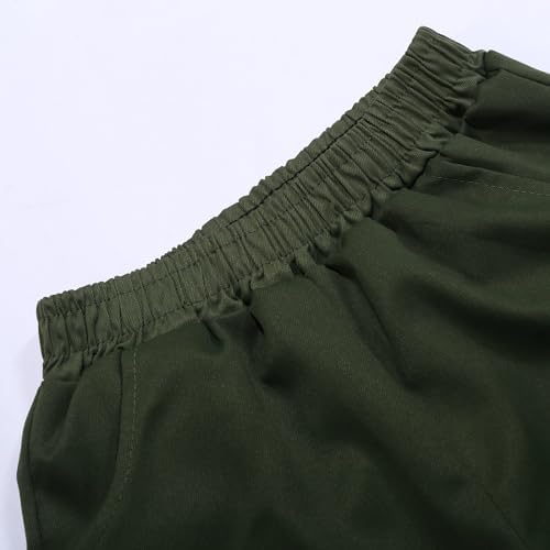 Boys Baggy Cargo Shorts with Flap Pockets and Letter Patches