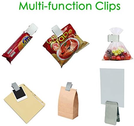 BURLIHOME Stainless Steel Chip Clips 6Pack for Paper Food Photo