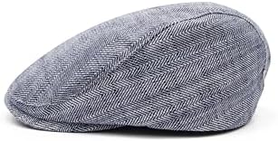 YOFARCHOY Linen Flat Cap for Men