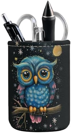 HUGS IDEA Cute Owl Pencil Pen Holder Stand Desk Organizer