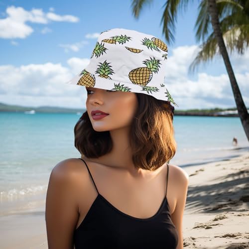 Joylife Banana Print Bucket Hat Reversible Packable Fishing Cap