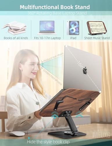 MEUXG Adjustable Book Stand with 360 Rotate