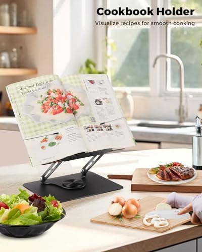 Tiagowell Adjustable Rotating Book Stand for Reading