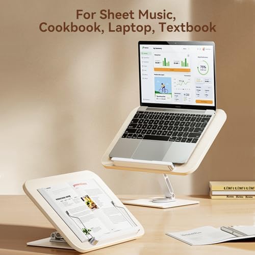 Greyeroier 360 Rotatable Book Stand with Adjustable Holder