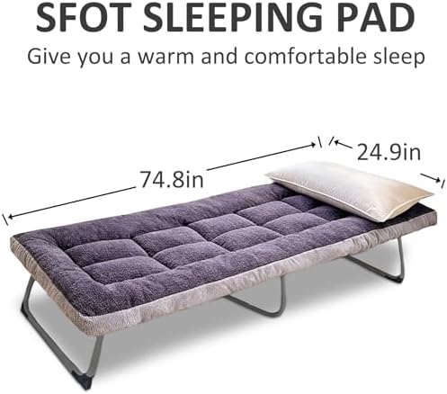 Flantree Thick Camping Sleeping Pad with Lamb Fluff