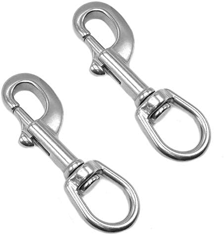 Amadget 2 Pcs 316 Stainless Steel Swivel Eye Bolt Snap Hooks