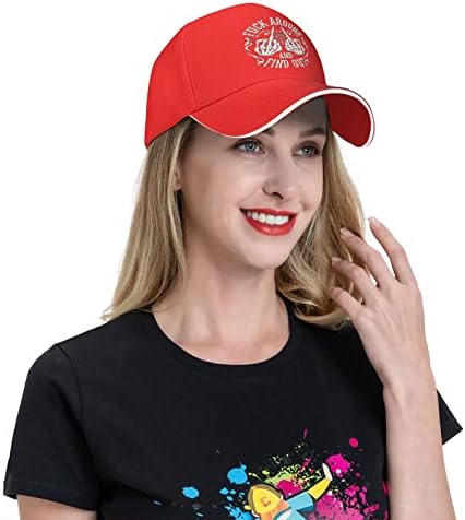 YGDYFBB Red Unisex Fishing Cap with Air Vent and Sweat Band