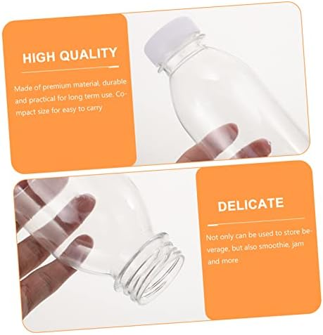 SUPVOX 20 Pcs Reusable Water Bottles with Clear Cups and Soda Straw Lid