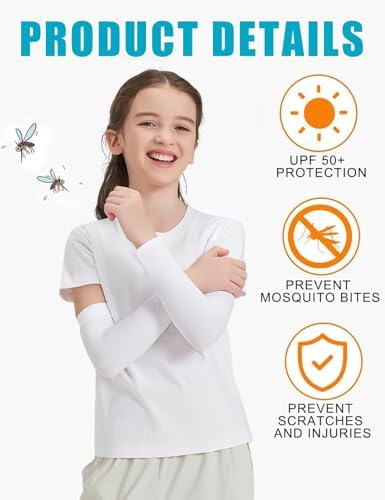 4 Pairs UV Protection Arm Sleeves for Kids
