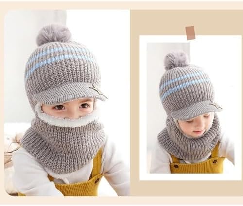 ECYC Winter Children Balaclava Knit Hooded Scarf
