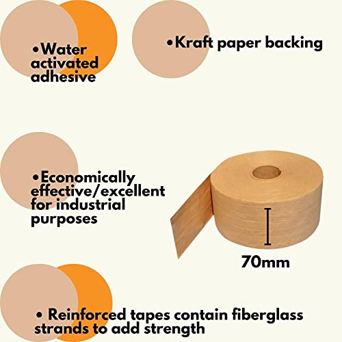 PSBM Water Activated Tape 283 x 375ft 8 Pack Standard Duty