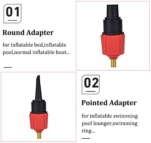 BUENNUS Car Compressor to Inflatable Pump Valve Adapter with 4 Nozzles 1