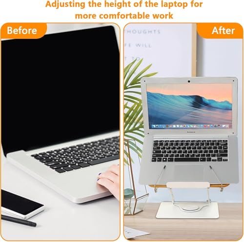 Adjustable Book Stand with 360 Swivel Base and Page Clips