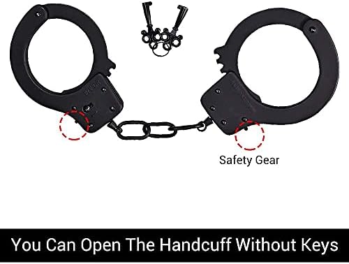 Bedsecret Double Lock Steel Police Handcuffs with Keys