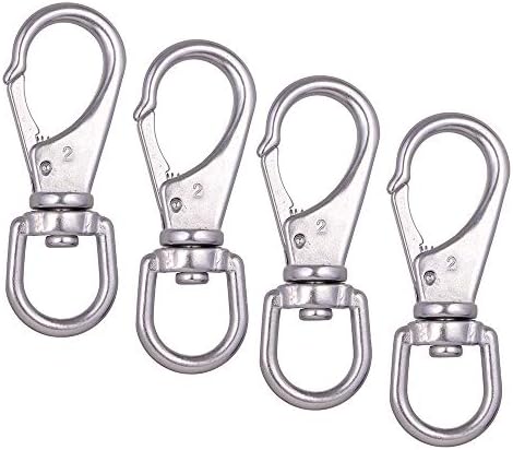 Mixiflor 4 Pack Stainless Steel Swivel Snap Hooks 1