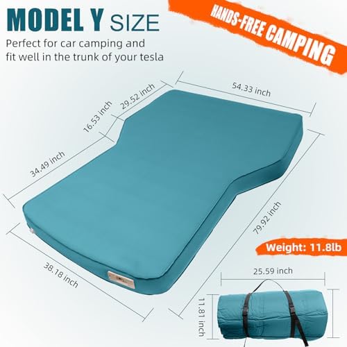 TPYOCQU Self-Inflating Foam Mattress Pad 4 for Model Y