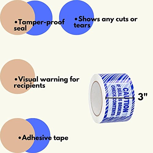 Tamper Evident Packing Tape 3 Inch x 110 Yards 1728 Pack