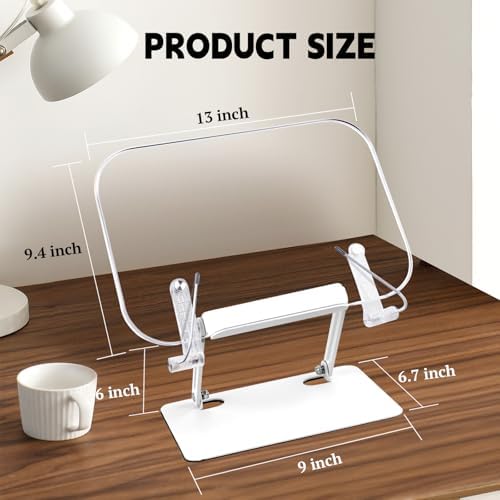 VECOFO Acrylic Book Stand - Reading Cookbook Holder