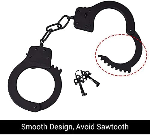 Bedsecret Double Lock Steel Police Handcuffs with Keys