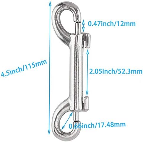 6 Pcs Marine Grade Diving Hook Clips 316 Stainless Steel