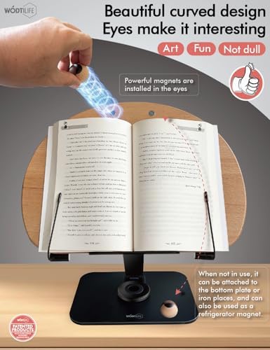 WODTILIFE Foldable Book Stand with 360 Swivel Base