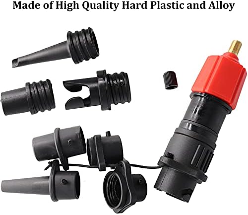BUENNUS 9 Nozzle Air Compressor Adapter - Black Portable Versatile