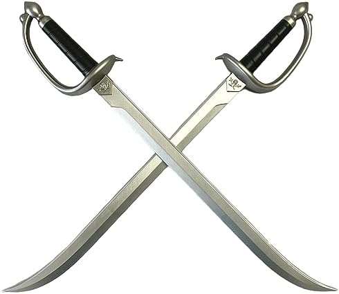 QUEQUAQUI 30-Inch Foam Pirate Cutlass Swords Set of Two