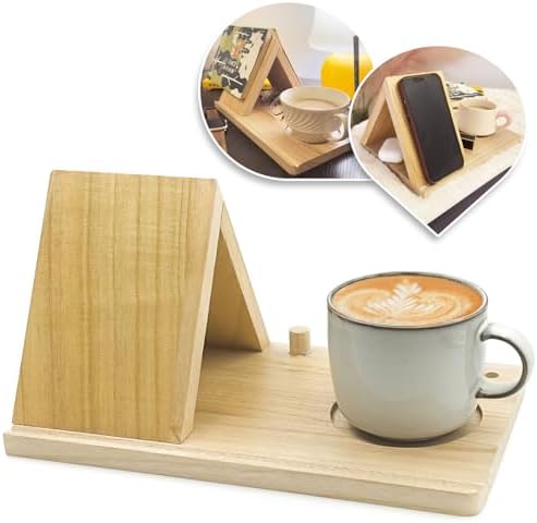 Triangle Book Holder with Cup Holder and Pen Slot