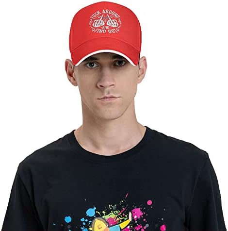 YGDYFBB Red Unisex Fishing Cap with Air Vent and Sweat Band