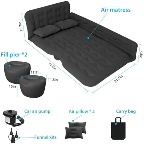 ISWEES Car Air Mattress with Electric Pump and Storage