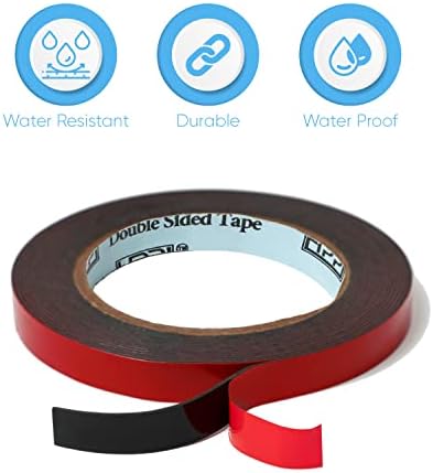 HPP Mounting Tape 05in x 16ft Heavy Duty Double Sided Black Tape