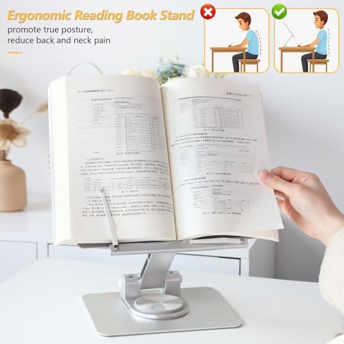 Yorhoen Acrylic Book Stand with 360 Rotation