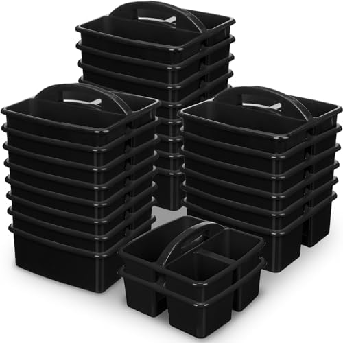 Geelin 24 Pcs Black Plastic Storage Caddy Set 1