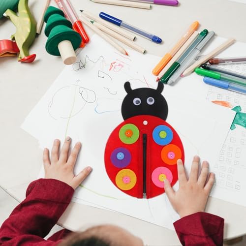 Garneck Page Button Practice Add-On 81 - Felt Ladybird Craft