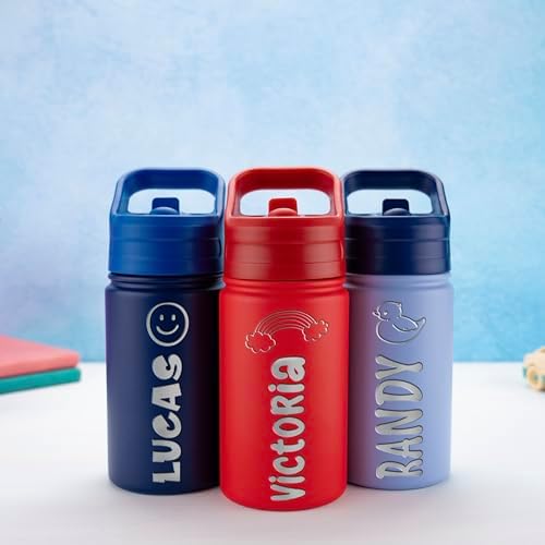 Personalized Kids Water Bottle - 12 oz Red